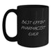 Funny Pharmacist Gifts - Best Effin' Pharmacist Ever Black Coffee Mug for Pharmacist Women on Mother's Day - Main