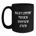 Funny Truck Driver Gifts from Men for Best Effin' Truck Driver Ever Black Coffee Mug - Unique Father's Day Unique Gift Ideas for Truck Driver Friends - Main