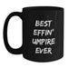 Funny Umpire Gifts for Men, Best Effin' Umpire Ever Black Coffee Mug, Graduation Unique Gifts from Friends to Umpire - Main