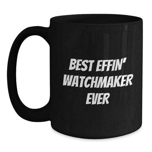 Funny Watchmaker Gifts from Men for Father's Day Unique Watchmaker Black Coffee Mugs - Main
