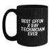 Funny X-Ray Technician Gifts from Friends for X-Ray Technicians - Best Effin' X-ray Technician Ever - Unique Black Coffee Mug for Christmas - Main