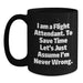 Funny Flight Attendant Gifts for Men - Black Coffee Mug - I'm Never Wrong, Flight Attendant Humor, Birthday Unique Gifts from Friends - Main