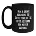 Funny Game Warden Gifts from Men for Game Wardens Black Coffee Mug - To Save Time Assume I'm Never Wrong - Unique Father's Day Unique Gifts - Main