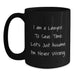 Funny Lawyer Gifts for Birthday, Unique Black Coffee Mug, I Am A Lawyer To Save Time Let's Just Assume I'm Never Wrong, Gifts from Friends to Lawyer Men - Main