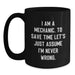Funny Mechanic Gifts from Men to Mechanic Dad on Father's Day Unique Black Coffee Mug - Main