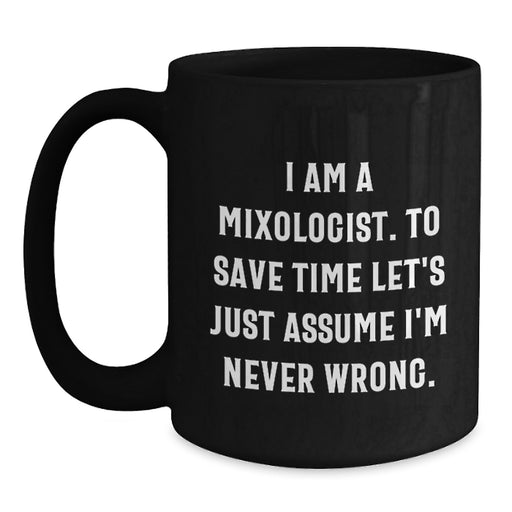 Funny Mixologist Gifts from Men, Unique Black Coffee Mugs for Dad, Father's Day Unique Gifts for Him - Main