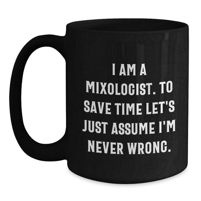 Funny Mixologist Gifts from Men, Unique Black Coffee Mugs for Dad, Father's Day Unique Gifts for Him - Main