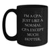 CPA Coffee Mug, Funny Quote Gifts from Friends, Birthday Unique Gifts for Him, Gifts for CPA, Black Coffee Mug, CPA - Main