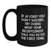 Funny Receptionist Gifts from Friends, Unique Black Coffee Mug for Graduation, Funny Quote 'Try Doing What Your Receptionist Told You To Do The First Time' Gifts for Receptionist - Main