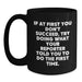 Funny Reporter Gifts, Black Coffee Mug, If At First You Don't Succeed, Try Doing What Your Reporter Told You To Do The First Time, Gifts from Friends, Gifts for Reporter - Main