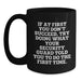 Funny Security Guard Gifts for Men from Family - Black Coffee Mug 'If At First You Don't Succeed Try Doing What Your Security Guard Told You To Do The First Time' Graduation Unique Gifts - Main