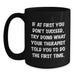 Gifts from Friends and Family for Therapist, Funny Quote on Black Coffee Mug, Perfect Graduation Unique Gifts - Main