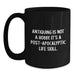 Funny Antiquing Gifts for Antiquing Enthusiasts Black Coffee Mug, Graduation Unique Gifts from Friends, Men, Women, or Family - 'Antiquing Is Not A Hobby, It's A Post-apocalyptic Life Skill' - Main