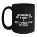 Funny Journaling Gifts from Friends for Journaling Lovers Black Coffee Mug - Birthday Unique Presents - Main