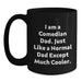 Comedian Dad Funny Black Coffee Mug Gifts for Comedian Men Friends on Birthday - Main