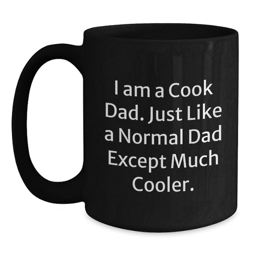 Funny Graduation Gifts for Cook Dad, Unique Black Coffee Mug, Ceramic, Microwave and Dishwasher Safe - Main