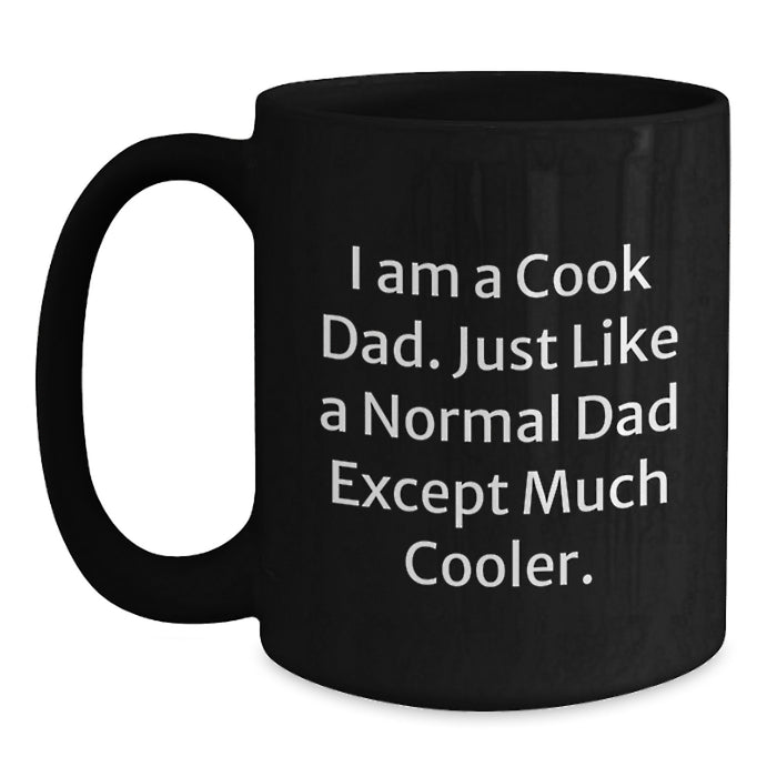 Funny Graduation Gifts for Cook Dad, Unique Black Coffee Mug, Ceramic, Microwave and Dishwasher Safe - Main