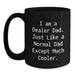 Funny Dealer Dad Gifts for Men - I Am A Dealer Dad Black Coffee Mug, Unique Birthday Unique Gifts for Husband, Father's Day Presents from Son - Main