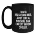Funny Musician Gifts for Men - I Am A Musician Dad Black Coffee Mug, Perfect for Musician Dads Graduation Unique Gifts from Family, Great for Music Lover - Main