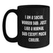 Funny Social Worker Dad Gifts, Unique Graduation Unique Gifts for Social Worker, Black Coffee Mug, Quote: 'I Am A Social Worker Dad. Just Like A Normal Dad Except Much Cooler.' - Main