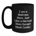 Funny Waitress Mom Gifts from Women, Black Coffee Mug Unique Gifts for Waitress Friends, I Am A Waitress Mom. Just Like A Normal Mom Except Much Cooler. - Main