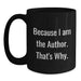 Funny Author Quotes Black Coffee Mugs Graduation Unique Gifts from Friends or Family - Main