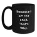 Funny Chef Gifts from Friends, Inspirational Black Coffee Mug for Chef Men, Unique Graduation Unique Gifts for Chef Friends - Main