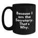 Funny Secretary Gifts from Friends, Inspirational Secretary Quote Black Coffee Mug, Perfect for Graduation Unique Gifts - Main