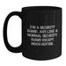 Funny Security Guard Humor Black Coffee Mug Gifts from Friends for Security Guard Birthday - Main