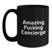 Funny Gifts from Men to Concierge - Graduation Unique Gifts for Friends - Amazing Concierge Black Coffee Mug - Main