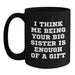 Funny Big Sister Gifts from Men or Women, Unique Black Coffee Mug for Big Sister on Christmas - Main