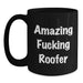 Roofer Inspired Funny Black Coffee Mugs Gifts from Friends for Men, Women, Roofer, or Coworkers, Perfect Unique Graduation Unique Gifts - Main