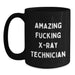 Funny X-Ray Technician Birthday Unique Gifts from Friends for Amazing X-Ray Techs, Black Coffee Mug - Main