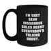 Funny Insurance Sales Agent Gifts from Men - Black Coffee Mug for Graduation Unique Gifts - Main