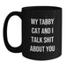 Funny Tabby Cat Gifts for Men, Women, Friends, Family from Tabby Cat Lover Black Coffee Mug - Main