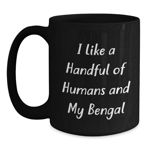 Bengal Cat Lover Gifts from Men, Funny Quote for Graduation Unique Gifts, Black Coffee Mug for Him - Main