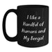 Bengal Cat Lover Gifts from Men, Funny Quote for Graduation Unique Gifts, Black Coffee Mug for Him - Main