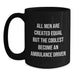 Funny Ambulance Driver Gifts for Men, Unique Valentine's Black Coffee Mug with Quote 'All Men Are Created Equal But The Coolest Become An Ambulance Driver' - Main
