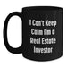 Funny Real Estate Investor Gifts for Graduation - Black Coffee Mug 'I Can't Keep Calm I'm A Real Estate Investor' - Main