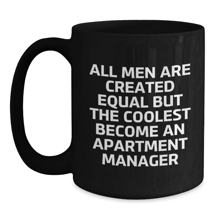 Gifts from Family, Funny Quote for Apartment Manager, Black Coffee Mug, Christmas Unique - Main