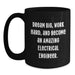 Funny Electrical Engineer Birthday Unique Gifts from Friends, Inspirational Mugs for Men, Unique Black Coffee Mugs with Dream Big Quote, Ideal Gift for Electrical Engineer - Main
