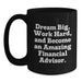 Funny Financial Advisor Gifts from Friends for Birthday Unique Inspirational Quotes Black Coffee Mug - Main