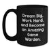 Game Warden Gifts for Men, Funny Inspirational Black Coffee Mug, Gifts from Family for Game Wardens Graduation Unique - Main