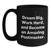 Funny Postmaster Gifts, Inspirational Black Coffee Mugs for Postmaster Graduation Unique Gifts from Friends, Family, Coworkers - Main