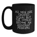 Funny Assistant Principal Gifts, 'All Men Are Created Equal But The Coolest Become An Assistant Principal' Black Coffee Mug, Unique Graduation Gifts for Assistant Principal from Friends and Family - Main