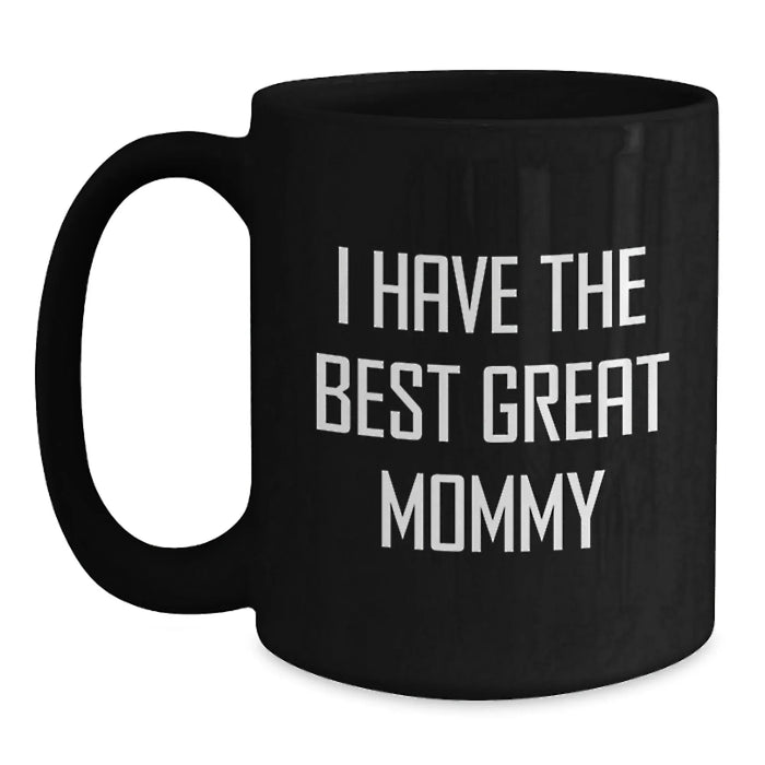 Funny Mommy Gifts from Family for Mommy Black Coffee Mug Great Mommy Christmas Unique Mugs - Main