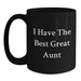 Funny Aunt Gifts, 'I Have The Best Great Aunt' Quote, Black Coffee Mug for Graduation, Gifts from Family, for Aunt - Main