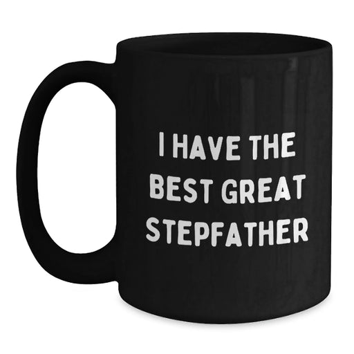 Funny Stepfather Black Coffee Mugs Gifts from Family for Christmas Unique - Main