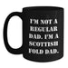 Funny Scottish Fold Cat Lover Gifts from Dad to Scottish Fold Cat Enthusiasts Black Coffee Mug - Unique Christmas Unique Gifts for Scottish Fold Cat Owners - Main
