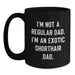Funny Exotic Shorthair Cat Lover Gifts from Dad to Exotic Shorthair Cat, Black Coffee Mugs for Graduation, Unique Exotic Shorthair Cat Enthusiast Dad - Main